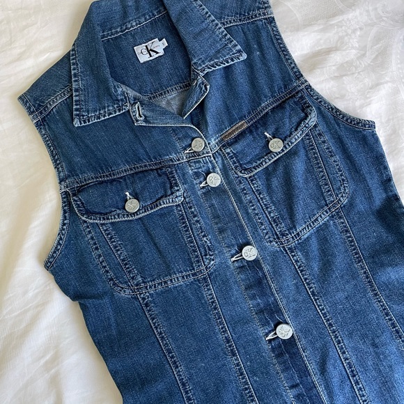 Vintage Calvin Klein Denim Dress - Picture 7 of 11